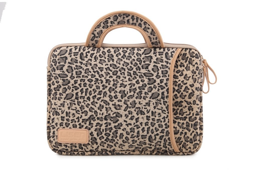 15.5 Inch Laptop Sleeve Case-Stylish Leopard Ultrabook Sleeve Macbook Bag For Acer/Asus/Dell/iPad Pro/Lenovo/Macbook Pro/Macbook Air/Surface Pro 4 with Handle